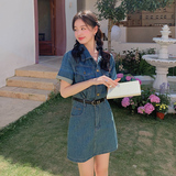 现货夏季薄款牛仔连衣裙133-8576P120控178，女装连衣裙，浙宝133