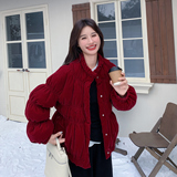 现货冬季新款红色短款羽绒外套7226P325控488，女装羽绒服，浙宝133