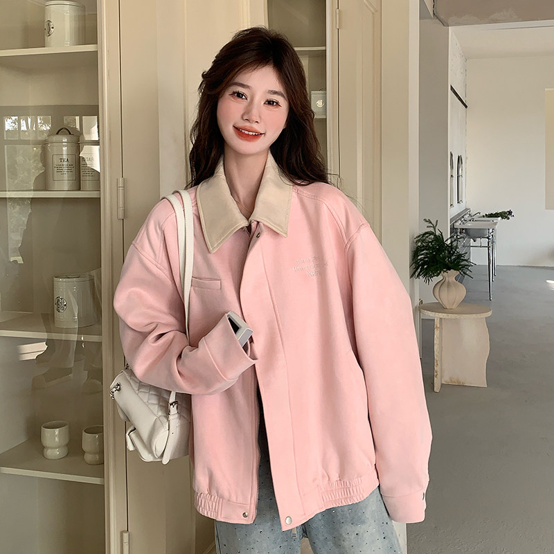 现货新款拼色两穿棒球服外套133-8025P145控218,女装短外套,浙宝133
