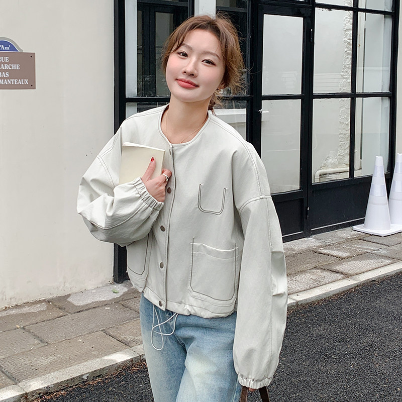 现货短款PU皮衣短外套133-2317P145控218,女装皮衣,浙宝133