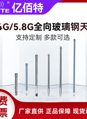 亿佰特2.4G/5.8G全向玻璃钢高增益12dBi天线防水支持定制N-J