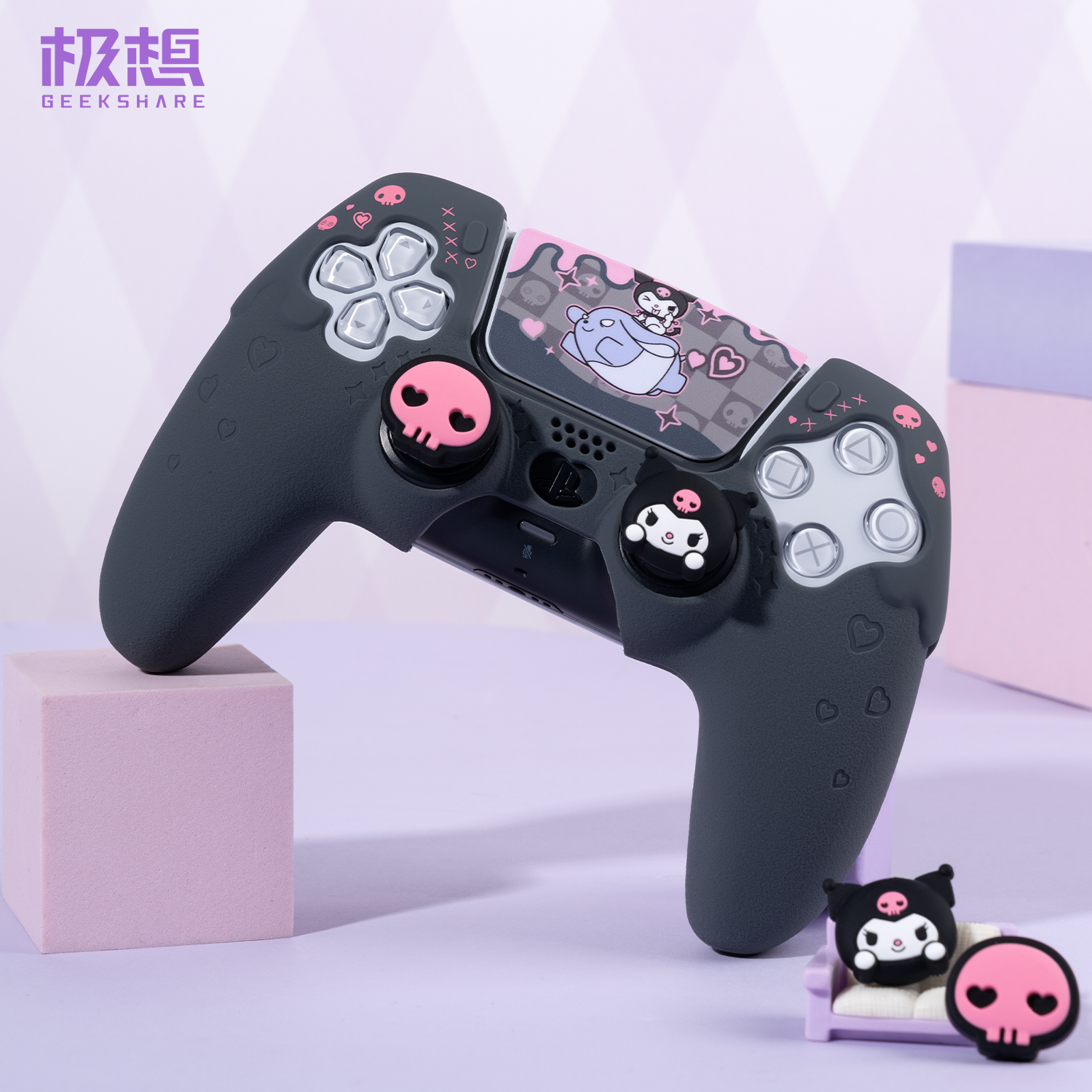 极想 ps5手柄保护套三丽鸥nspro游戏手柄硅胶套switch pro保护壳 电玩/配件/游戏/攻略 触笔 原图主图