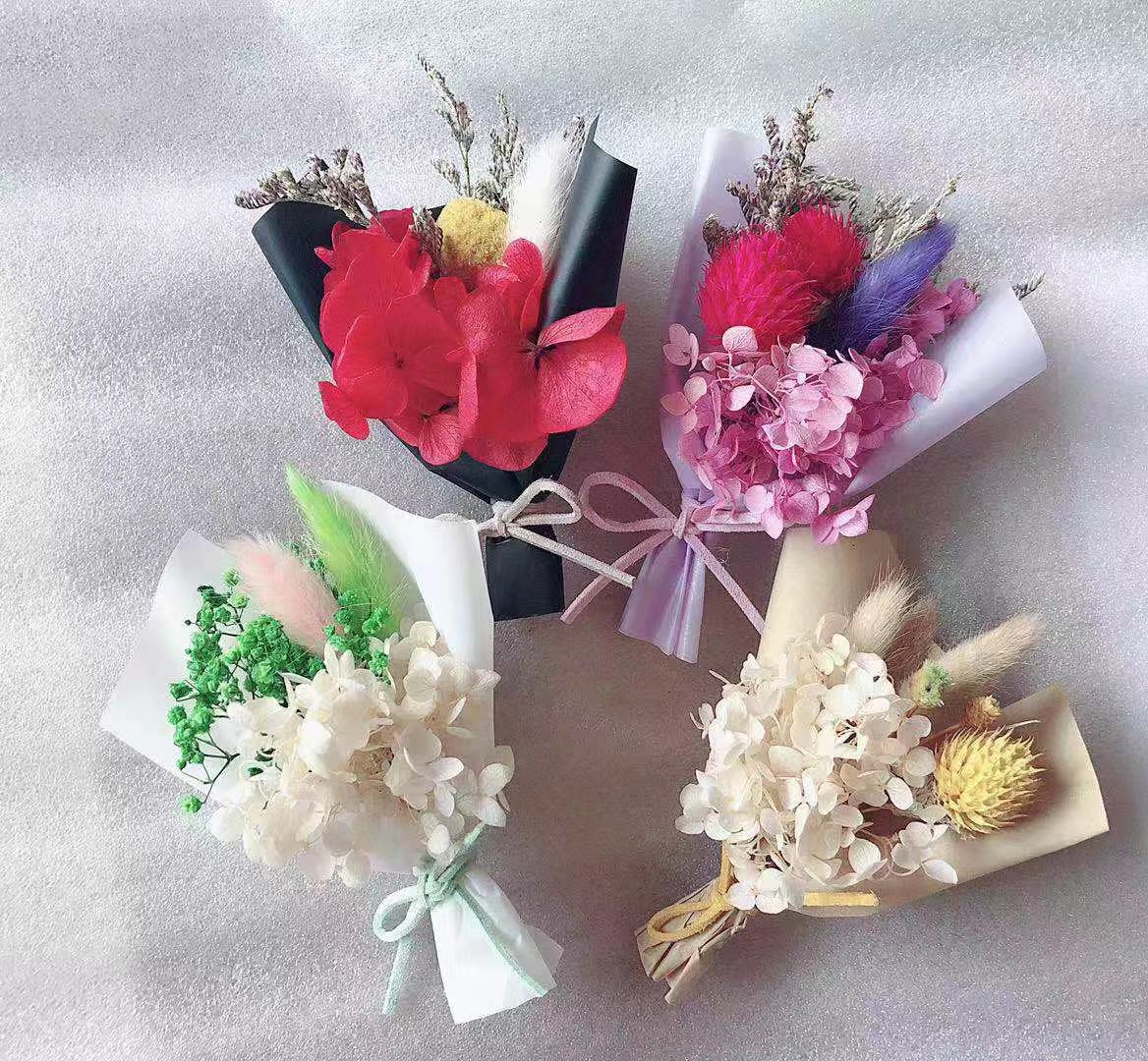 永生花干花绣球满天星礼盒花束