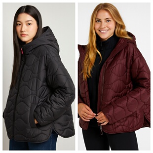 尾货201格 棉服女棉外套大码 出口德国外贸原单女棉衣超轻短款 修身