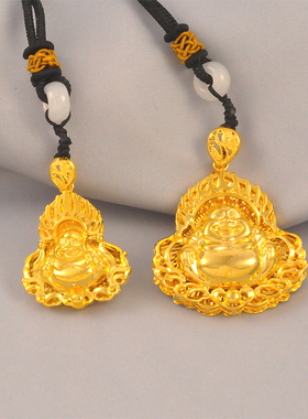 大小号越南沙金仿金佛项坠