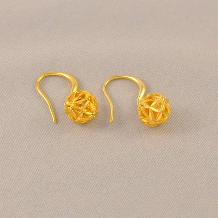 铜镀金女款耳环时尚百搭耳环女款耳饰耳钩仿真黄金送女友送闺蜜