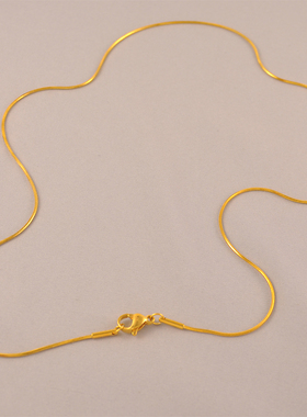 新款铜镀金女款项链百搭锁骨链