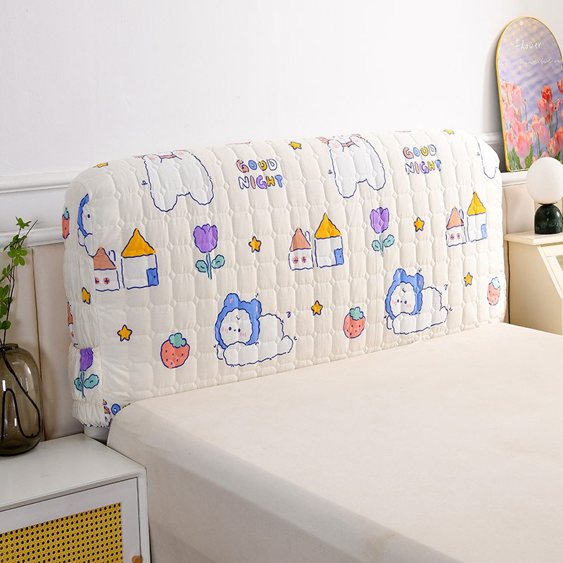 双面全包床头套罩纯棉防尘罩