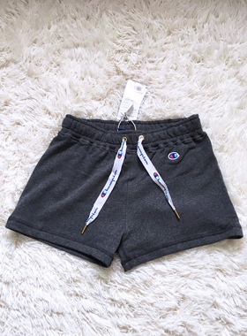 灰色显瘦棉质休闲短裤