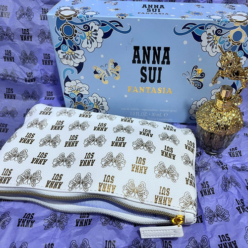 Anna sui安娜苏筑梦天马独角兽淡香水30ml香水+化妆包