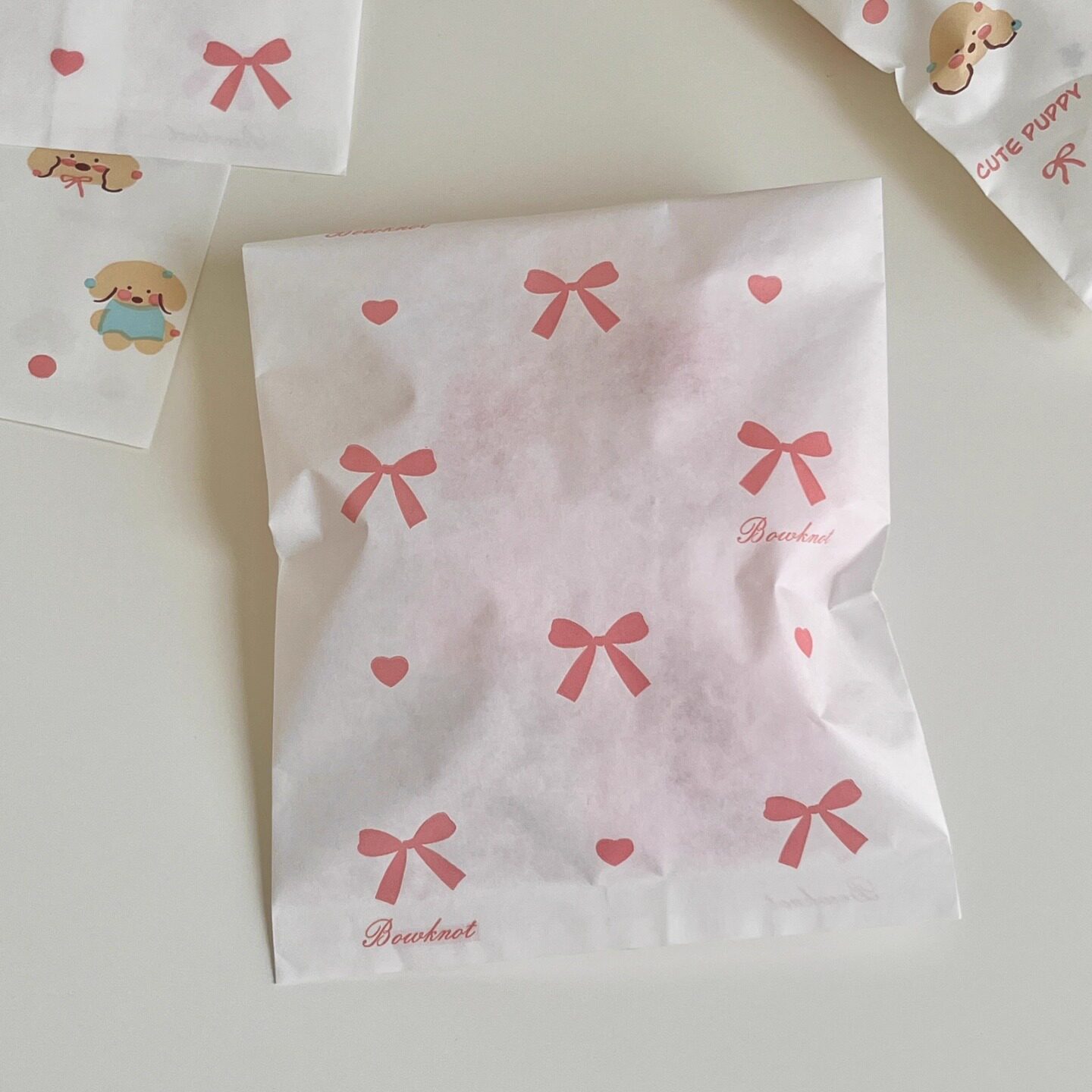 ins风蝴蝶结纸袋封口袋出卡打包礼品袋手账明信片包装袋牛皮纸袋