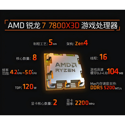 AMD7800X3D游戏主板套装