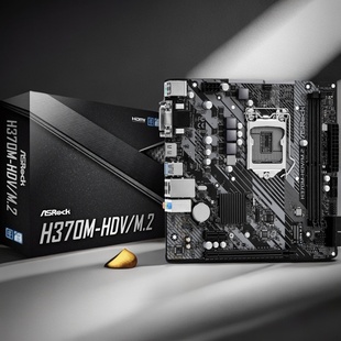 华擎H370M-HDV M.2台式机游戏主板支持英特尔 8 9代 CPU