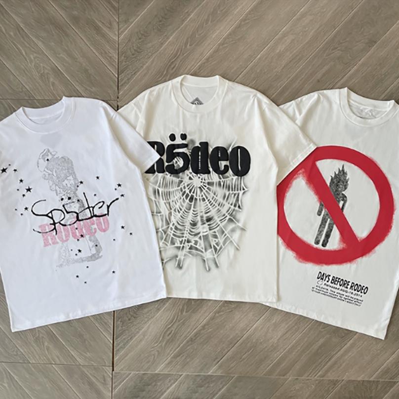 Sp5der 555555 DAYS BEFORE RODEO 涂鸦印花美潮男装短袖T恤TEE