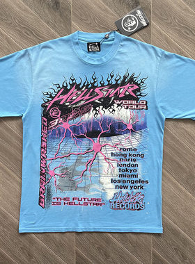 HELL Neuron Tour Capsule 10 Shirt嘻哈印花宽松男女短袖T恤tee