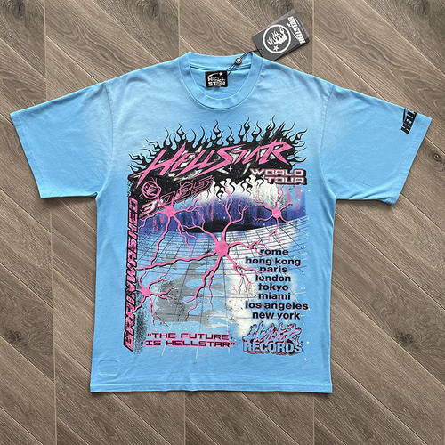 HELL Neuron Tour Capsule 10 Shirt嘻哈印花宽松男女短袖T恤tee