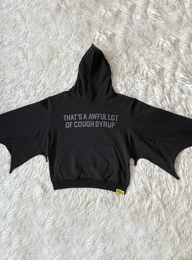That's A Awful Lot Of Cough Syrup  蝙蝠袖印花潮连帽套头卫衣
