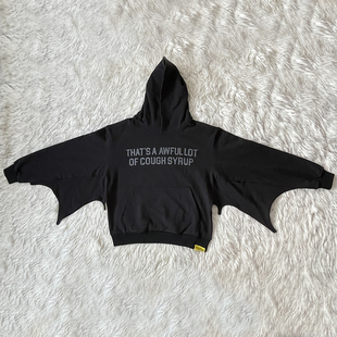 Awful Lot 蝙蝠袖 印花潮连帽套头卫衣 Syrup Cough That