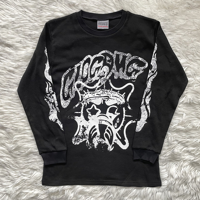 Glo Gang Eroded Glo Thermal 美式华夫格街头复古休闲长袖T恤tee