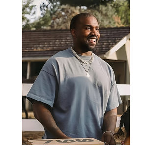 KANYE侃爷百搭YZY重磅美式高街潮牌宽松圆领纯色男女短袖T恤yeezy