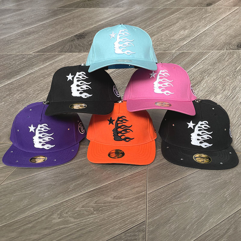 HELLSTAR STUDIOS 烫钻刺绣大logo男女休闲运动棒球帽平檐帽子