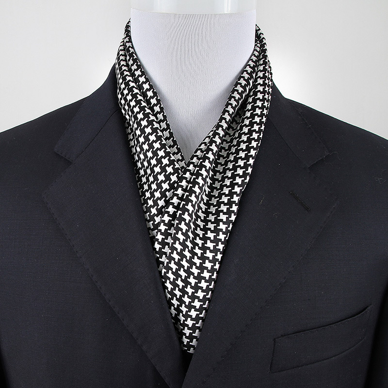 男士真丝搭西装双层长巾商务男