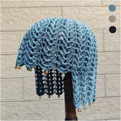 藏麻麦子玛瑙护头帽 帽子超薄钩花钉珠手工土豆夫人原创 夏季 女款