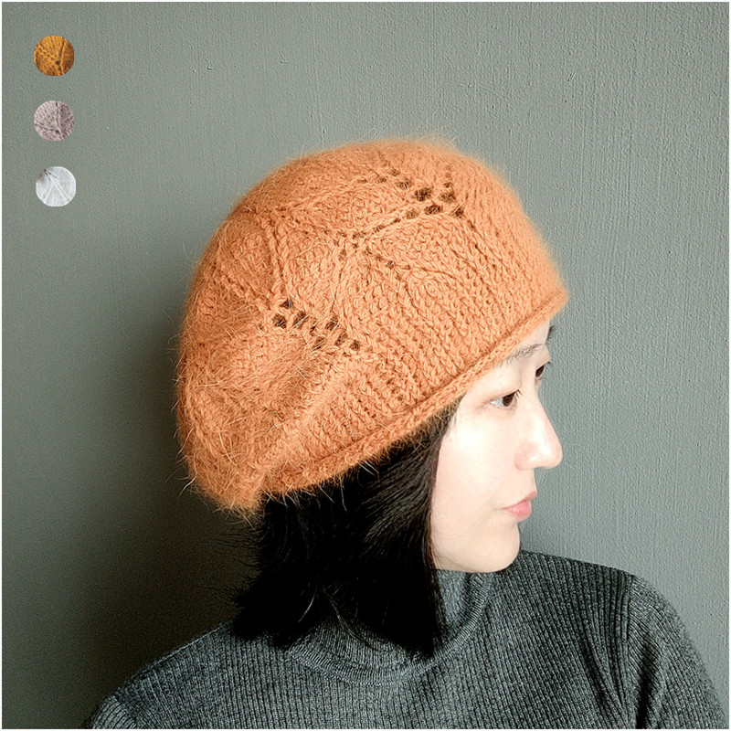 土豆夫人冬季女款长毛貂绒保暖帽