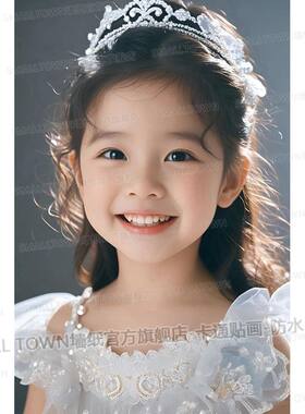 网红小女孩海报墙贴画装饰