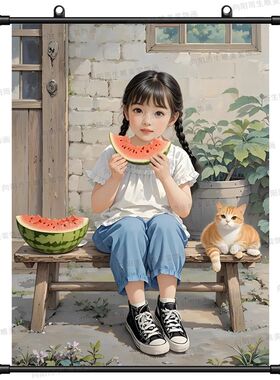乡村怀旧复古挂画80年代儿时回忆挂墙墙上客厅卧室农家乐装饰画