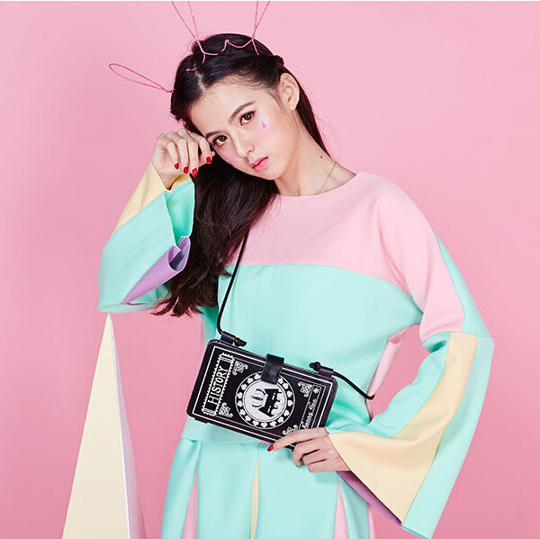 哐花村可爱创意触屏皮革长款钱包