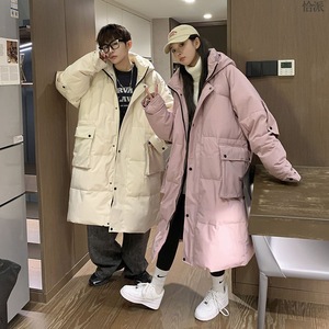 新款羽绒服情侣时尚韩版宽松长款过膝加厚保暖冬季外套22065-P130图片