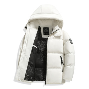 新标90鹅绒户外工装短款连帽羽绒服保暖加厚外套上衣DB919-p210，男装羽绒服，星座1210A