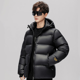 2025新款黑金羽绒服帅气男加厚工装连帽保暖白鸭绒外套yr301-P110，男装羽绒服，星座1210A