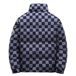 （带报告）90%白鸭绒羽绒服立领棋盘格子加厚外套DB06-P210图片
