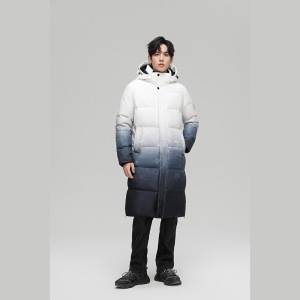 冬装90%白鸭绒羽绒服男新款长款过膝加长加厚保暖H81-P220328图片