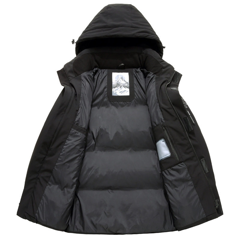 90%白鸭绒羽绒服男爸爸装冬季中长款加厚中年人保暖外套H27-P195,男装羽绒服,星座1210A