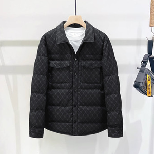 2025冬季新款男士潮牌白鸭绒羽绒服青年时尚夹克外套男H328-P130图片
