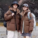 标85%白鸭绒羽绒服短款连帽时尚情侣装加厚保暖外套P280，男装羽绒服，星座1210A
