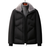 冬爸爸装商务休闲中老年加厚羽绒服外套翻领短款上衣男2583-P150，男装羽绒服，星座1210A