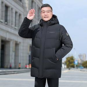 中老年人羽绒服男防风连帽加厚大码爷爷款爸爸装H33-P180298图片