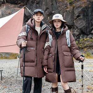 标90%情侣羽绒服男女工装运动户外冲锋衣冬季中长款登山服P310图片