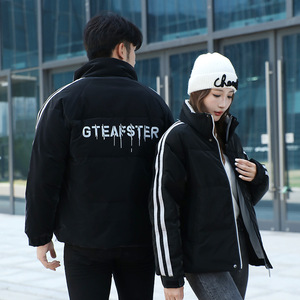 定制二开新款立领羽绒服男冬季加厚情侣短款两条杠保暖yr245-P85图片