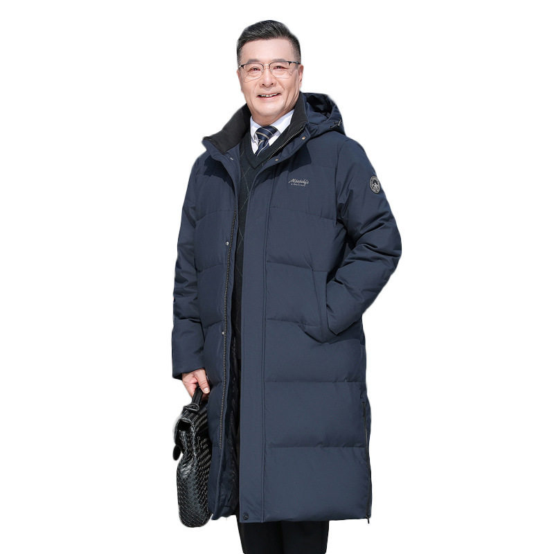 2025年90%白鸭绒长款男士加厚保暖爸爸装外套羽绒服男P220328,男装羽绒服,星座1210A