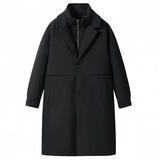 新款标鹅绒羽绒服风衣大衣中长款韩版英伦男女外套潮db269-P190，男装风衣，星座1210A