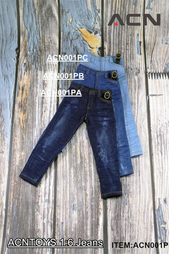 破洞做旧牛仔裤玩具兵人偶现货