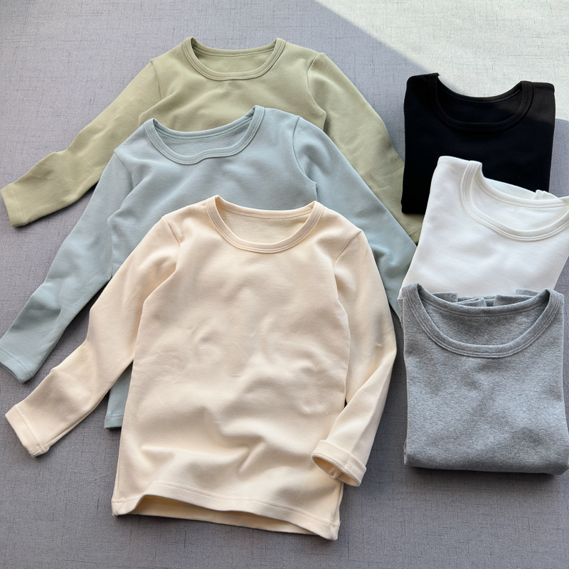 保暖磨毛棉秋冬圆领打底衫