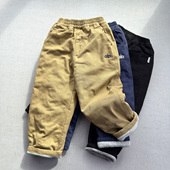 夹棉厚棉裤 加厚休闲裤 110 纯棉内衬 170 男童冬季 一条过冬长裤