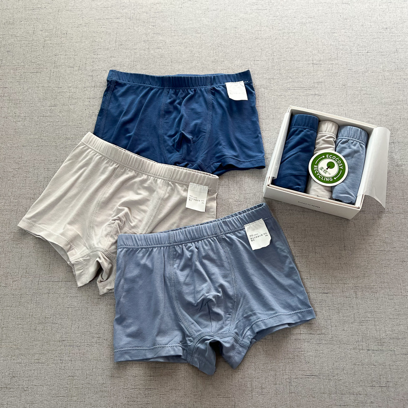 日系柔糯木纤维薄款平角内裤