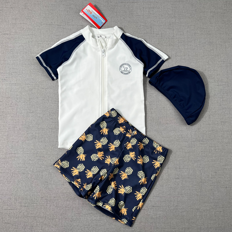 防紫外线中大童分体泳衣